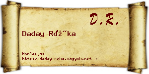 Daday Réka névjegykártya